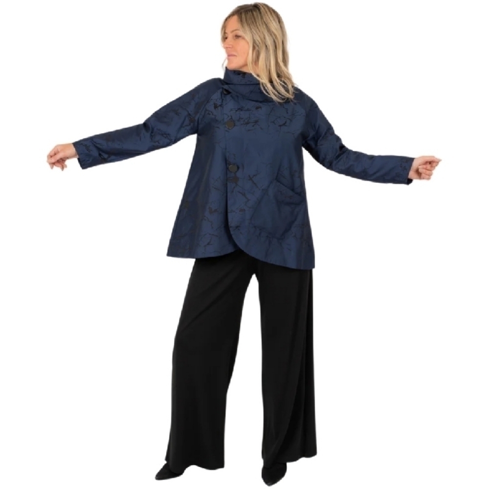 Liv by Habitat 'City' Asymmetrical Button, Cowl Neck Jacket Sz XS Open To Offers
